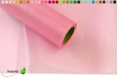 Produktbild von 9m Rolle Organza 36cm SNOW, Farbauswahl:rosa 148