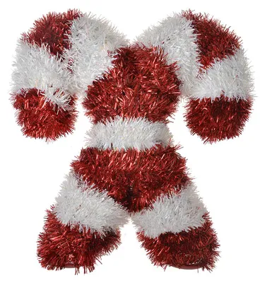 Image de Clayre & Eef Décoration de Noël Canne à sucre 30 cm Rouge Blanc Plastique