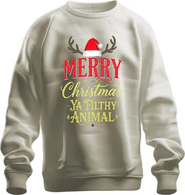 Zdjęcie produktu dla Merry Christmas Ya Filthy Animal Christmas Kevin Home Alone Uni Bluza Pullover, Nature, S