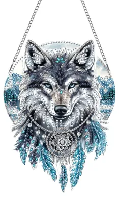 Diamond Painting Hänger Traumfänger 20x20 cm DIY Set Tier