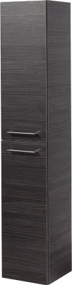 Produktbild von FACKELMANN Hochschrank B.PERFEKT / Badschrank mit Soft-Close-System / Maße (B x H x T): ca. 30 x 159 x 32 cm / hochwertiger Schrank fürs Bad / Korpus: Schwarz / Front: Schwarz / Breite: 30 cm