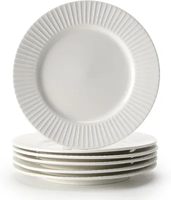 Produktbild von Speiseteller 6-teiliges Set 20,3 cm, Keramik, spülmaschinenfest, mikrowellengeeignet, für Frühstück