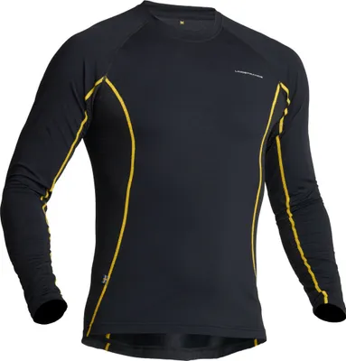 Produktbild von Lindstrands Dry Langarm Funktionsshirt, schwarz/gelb, 3XL