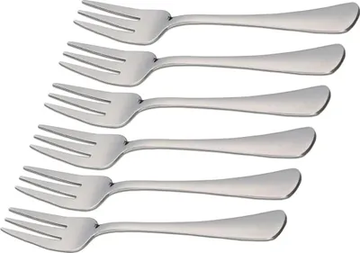 Produktbild von Vorspeise Kleine Gabeln Set von 6, Dessertgabeln Edelstahl, 3-Zinn Cocktailsalat Fruchtgabeln-13,3cm