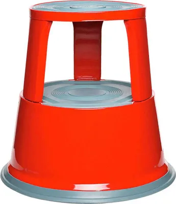 Produktbild von Rollhocker aus Stahlblech, rot, Tragkraft 150 kg, ØxH 290/440x430 mm