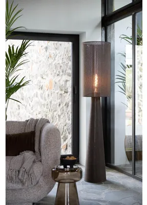 Productafbeelding van Vloerlamp Micky bruin Ø 38cm