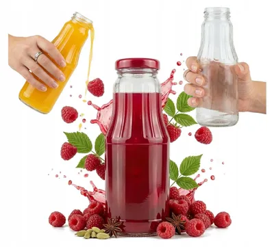 Productafbeelding van Bimberek, glazen fles voor sap en siroop, 300 ml