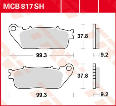Produktbild von TRW Bremsbelagsatz MCB817SH VFR800F RC93