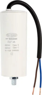 Produktbild von MKP Motorkondensator, Arbeitskondensator Anlaufkondensator Kondensator 450V - Anschluss: Kabel - Wert: 25µF