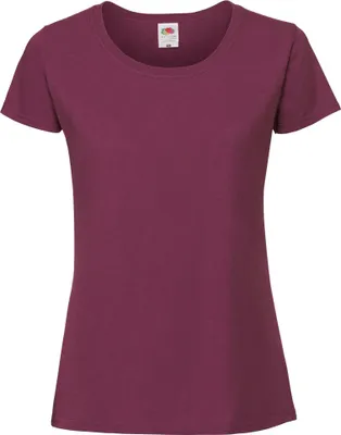 Produktbild von Fruit Of The Damen T-Shirt, enganliegend RW5975 (S) (Burgunder)