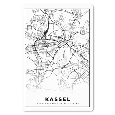 Produktbild von MuchoWow® Mauspad Mousepad Karte - Stadtplan - Kassel - Karte 40x60 cm - Mousepads - Maus Mat - Pad - Mausunterlage - Schreibtisch Accesoire