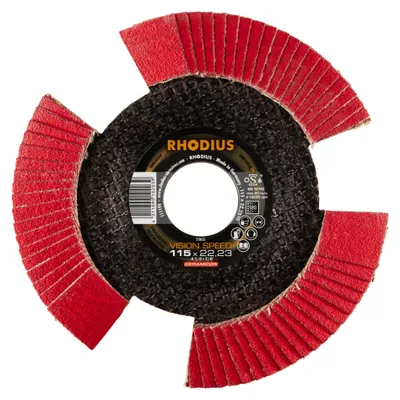 Produktbild von Rhodius 210655 VISION SPEED Flap disc Diameter 115 mm Bore diameter 22.23 mm Stainless steel 1 pc(s)
