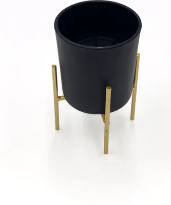 Produktbild von Kerzenhalter Set Kerzenständer Windlicht Teelichthalter Deko Metallkerzenständer, Farbe:schwarz