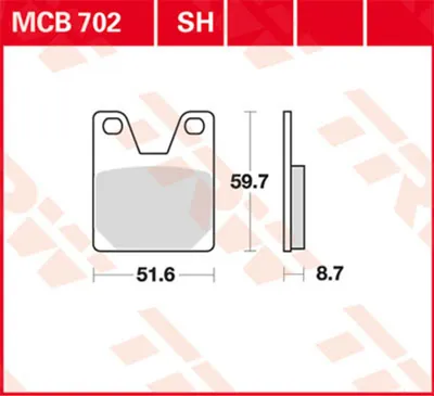 Produktbild von TRW Bremsbelagsatz MCB702SH YZF-R1 RN04