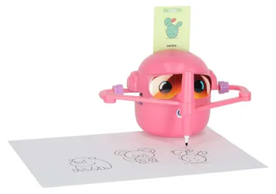 Obrázok produktu pre Interaktívny kresliaci robot pre deti s 100 kartami – vzdelávací STEM robot, učí kresliť