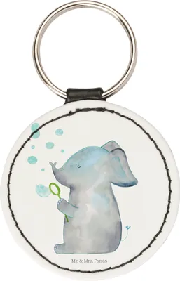 Produktbild von Mr. & Mrs. Panda Schlüsselanhänger Elefant Seifenblasen - Weiß - Geschenk, Liebesbeweis, klein, Elefanten, anhänger für schlüssel, Liebesspruch, Lustige Sprüche, Liebe
