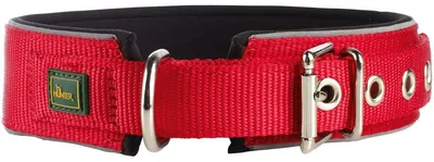 Productafbeelding van Hunter halsband, neopreen, reflecterend, rood/zwart, maat: 55 cm / breedte: 4,5 cm