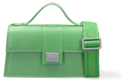 Immagine prodotto di Borsa a mano in ecopelle verde, con chiusura magnetica e tracolla removibile