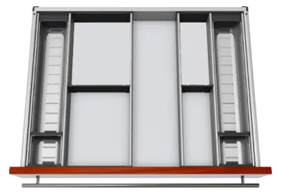 Produktbild von Orga-Line Besteckeinsatz Facheinteilungs-Set für Korpusbreiten von 700-799mm, NL 450mm, grau