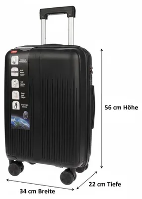 Produktbild von Kleiner Herren Koffer Handgepäck Bordgepäck Reisekoffer 34x56x22 cm IATA Standard passend für Wizzair Ryanair