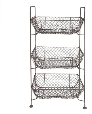 Zdjęcie produktu dla Clayre & Eef Półka na kosze 35x26x71 cm Brązowy Metal