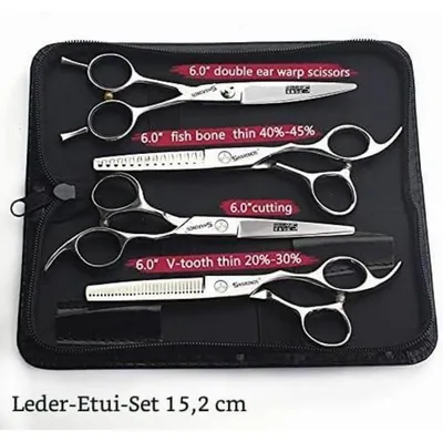 Image de Ciseaux de coiffure, 6/6,5 pouces, en acier inoxydable, lot de 4