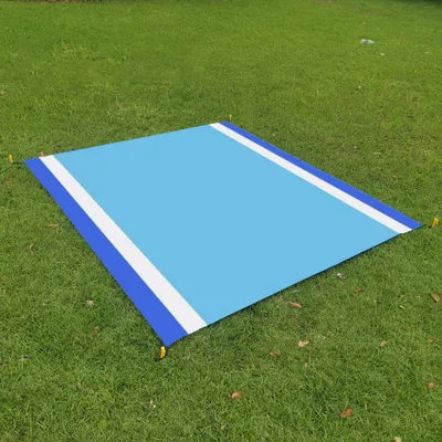Produktbild von Stranddecke (210 x 200 cm), leichte, wasserdichte und sanddichte Decke für 4–7 Erwachsene, geeignet für den Strand, große Picknickmatte, Reisen und Camping