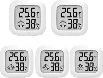 Obrázek produktu pro 5X teploměr Digitální vlhkoměr Teploměr s měřením vlhkosti a teploty Přesné zobrazení vlhkosti Rozsah měření teploty -50 ℃ -70 ℃ a vlhkosti 10 % RH - 99 % RH senzor