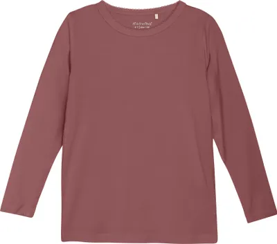 Produktbild von Minymo MIBlouse Mädchen Kinder Longsleeve Bluse Shirt Rundhals mit Rüschen Regular Fit