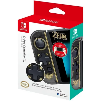 Zdjęcie produktu dla Hori NSW-119E, Gamepad, Nintendo Switch, D-pad, Analogowa/Cyfrowa, Przewodowa, Czarny, Złoto