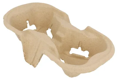 Becherhalter für 2 Becher, 21x10,5 cm, Naturkarton, 100 St.