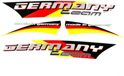 Produktbild von Fahrrad DEKOR Satz Aufkleber Rahmen TEAM GERMANY schwarz rot gold