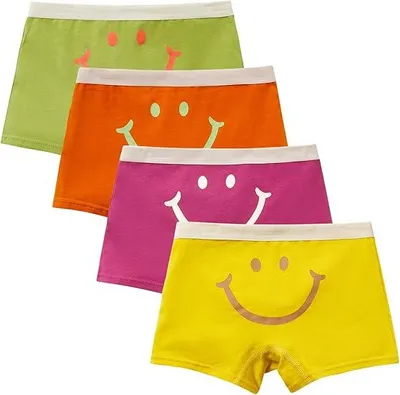Obrázek produktu pro Dívčí boxerky z bavlny, balení 4 kusů, velikost 4-5 let, 105-115 cm