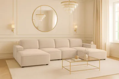 Produktbild von Kaiser Möbel Ecksofa Cursal U-Form, Stoff Salvador, Beige