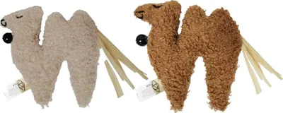 Produktbild von Katzenspielzeug Latif Plüschtier Kamelform 9,5 cm mit Katzengras und Glöckchen