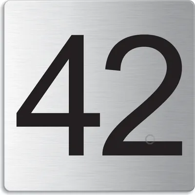 Produktbild von Türnummer I Zimmernummer I EdeIstahI TürschiId "42" I 85x85 mm I Nr.48342