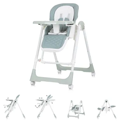 Produktbild von Chipolino Kinderhochstuhl 2 in 1 Milk Shake, verstellbar, Babyschaukel, Räder grün
