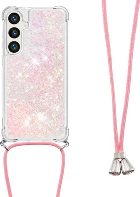 Produktbild von Samsung Galaxy S24 FE Hülle - Coverup Liquid Glitzer Back Cover mit Handykette - Pink