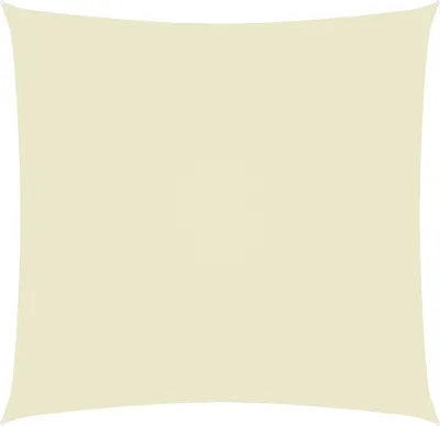 A square cream-colored sun sail.