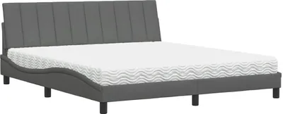 Immagine prodotto di Letto con Materasso Hanko Grigio Scuro 180x200 cm Tessuto