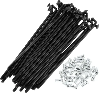 Produktbild von 1 Satz Universal-Fahrradspeichen 12G 105mm Länge Fahrradrad Speichen Nippel Schwarz Kohlenstoffstahl