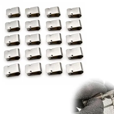 U-Clips aus Edelstahl, 20 Stück, 21,4 x 12 mm, Federkabelclips