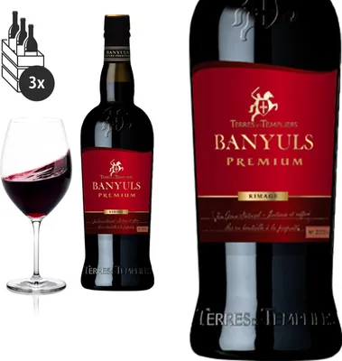 Produktbild von 3er Karton 2022 Banyuls Rimage PREMIUM von Terres des Templiers - Rotwein