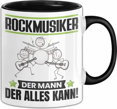 Produktbild von Rockmusiker Tasse Geschenk für Rockmusiker Der Mann Der Alles Kann Geschenkidee zum Geburtstag (Schwarz)