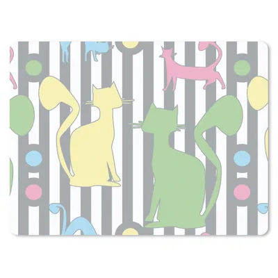 Produktbild von MuchoWow® Mauspad Mousepad Katzen - Pastell - Tiere 23x19 cm - Mousepads - Maus Mat - Pad - Mausunterlage - Schreibtischunterlage - Mauspad