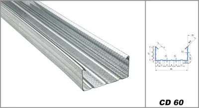 Immagine prodotto di UD 28 / CD 60: Profili e accessori per cartongesso. Sospensioni dirette. Soffitto in cartongesso. Struttura di supporto