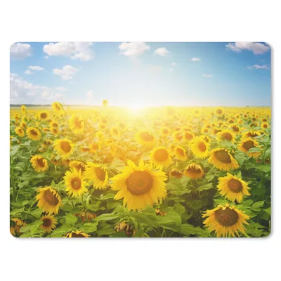 Produktbild von MuchoWow® Mauspad Mousepad Sonnenblume - Sonne - Wolken 40x30 cm - Mousepads - Maus Mat - Pad - Mausunterlage - Anti Rutsch