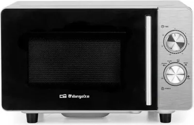 Produktbild von Orbegozo MI 2030 CE, Arbeitsplatte, Solo-Mikrowelle, 20 l, 700 W, Drehregler, Silber