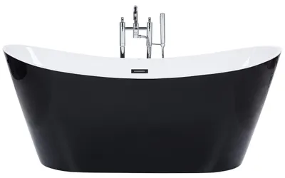 Obrázek produktu pro BELIANI Vana černá akrylová 180 x 78 cm volně stojící pro jednu osobu moderní styl koupelna