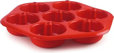 Produktbild von Ibili Erdbeer-donutform 7 Mulden Rot  Rot One Size